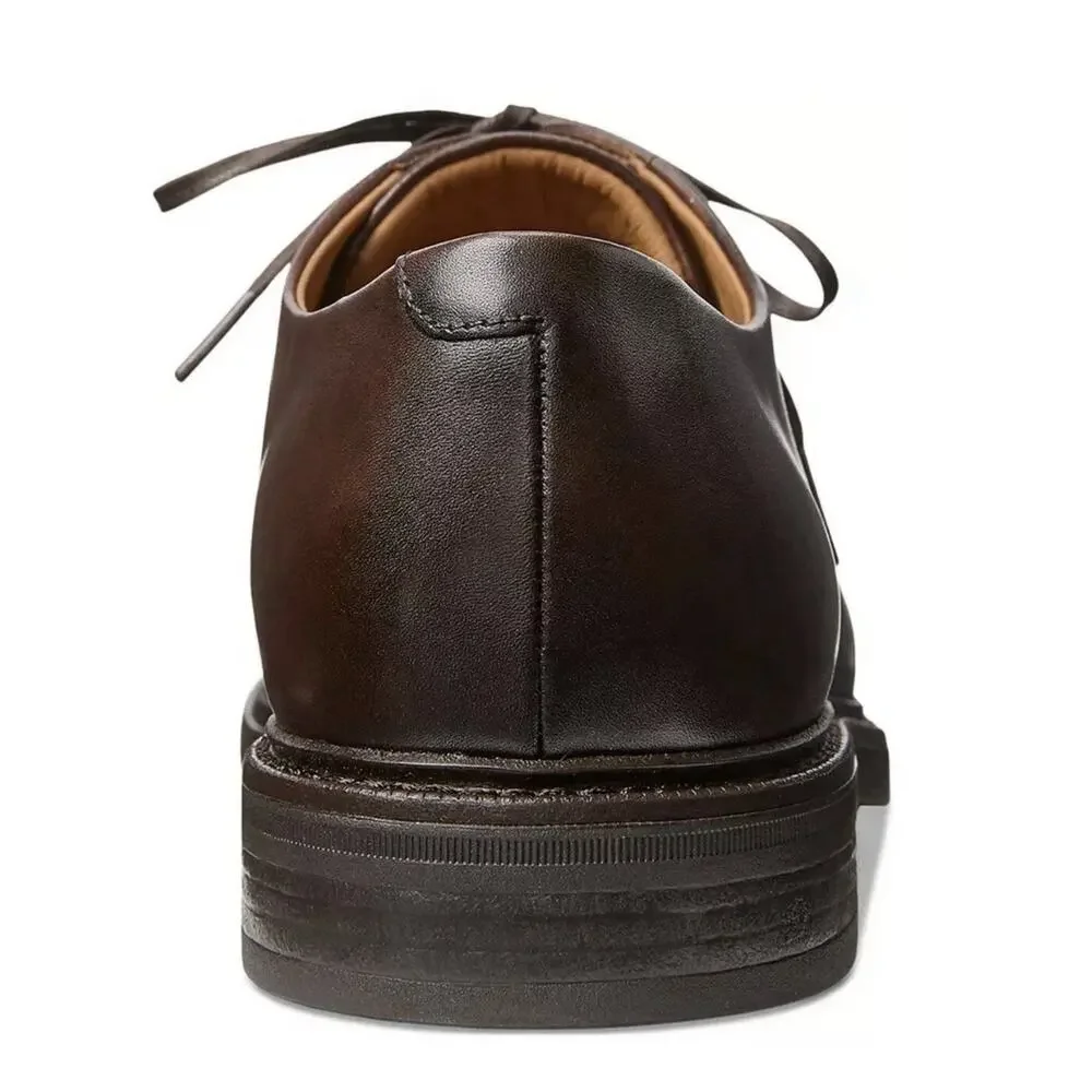 Polo Ralph Lauren Asher Captoe Oxfords Leather Shoes Polo Brown Mens Size 9 NEW